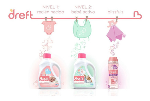 Imagen 8 de 9 de Detergente Líquido Dreft Para Bebés 32ld 1.47lts