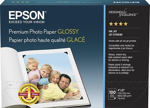 Papel Fotografico Epson Premium Glossy 4x6 Pulgadas X 100