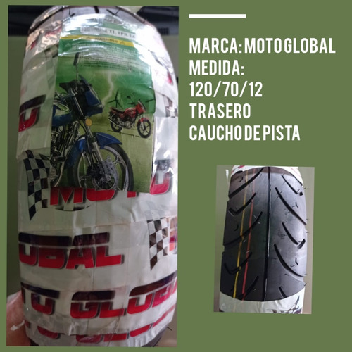 Caucho 120-70-12 Marca: Moto Global