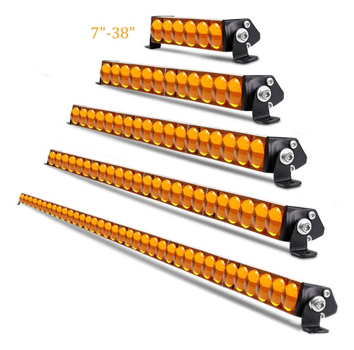 Barra Led Ambar Cree 18 Ledes 6d Lente 20 90w Amarillo