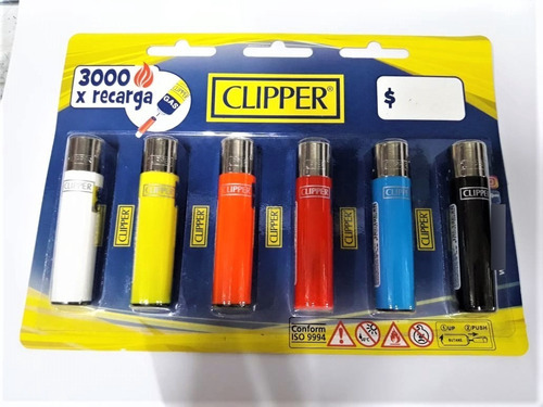 Encendedor // Clipper // Maxi // Colores / Recargables X6