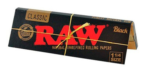 Imagen 3 de 10 de Papel Para Armar Raw Black Sedas Con Filtros Tips - Up