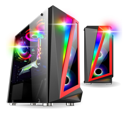 Gabinete Gamer Rgb Vidro Preto Bluecase Usb 3.0 Bg-040 Mid