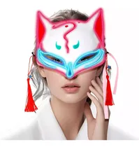 Comprar Máscara Led Pareja Zorro Gato Halloween Fiesta De Zorro