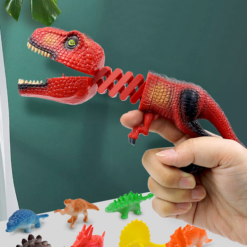 Marioneta De Mano De Dinosaurio Broma Mordida Dedo Retrae Ju
