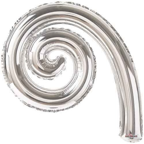 Kit Globo Metalizado Espiral Kurly 43x30 Cm