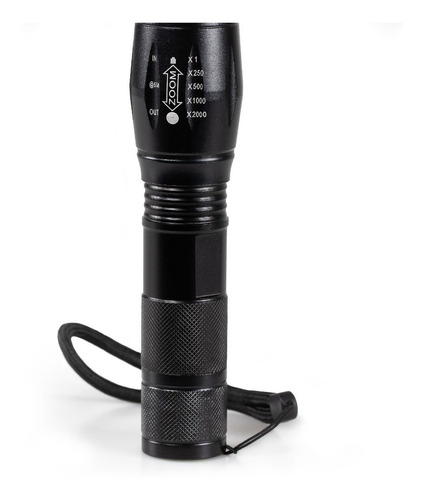 Lampara Linterna De Mano Tactica Potente 1000 Lumens Led T6 Linterna Negro Luz Blanco Frío