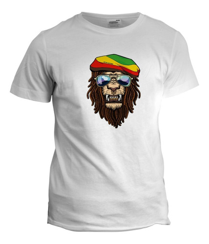 Camiseta Personalizada Leão Rastafari - Giftme - Reggae