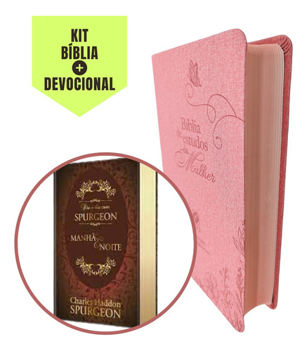 Biblia De Estudos Nvt Feminina + Devocional 365 Dias Calvino