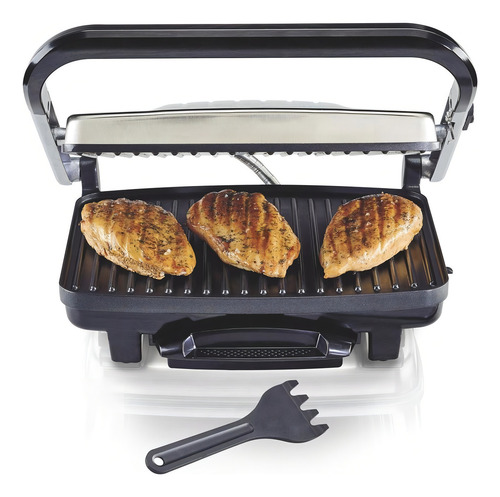 Sandwichera Parrilla Hamilton Beach 25410 Antiadherente Azul
