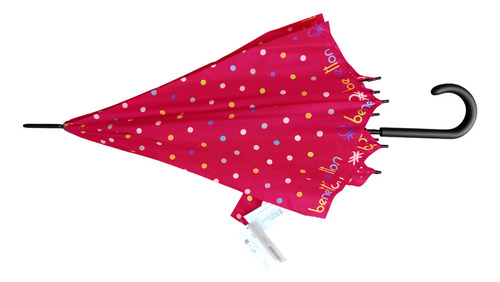 Guarda-chuva Longo Automático Fazzoletti Benetton Poa Cores Cor Pink Desenho Do Tecido Bolinhas