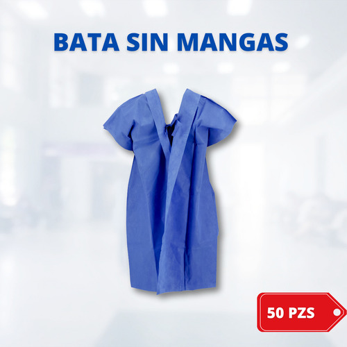 Bata Para Paciente Desechable Sin Mangas Mayoreo 50 Piezas