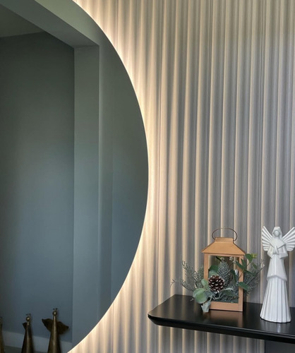 Espejo De Media Luna Con Luz Led