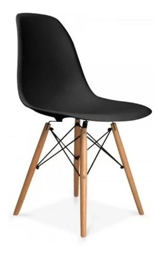 Juego Comedor Eames Mesa Redonda 80cm + 4 Sillas - Amarelo