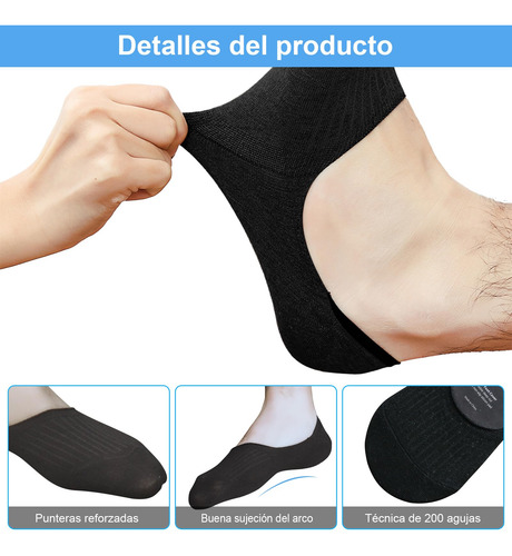 Calcetines Invisibles Para Hombre De Algodon, 12