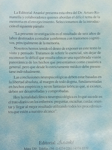 La Memoria * Fundamentos Biologicos * Dr. Arturo Romanella *