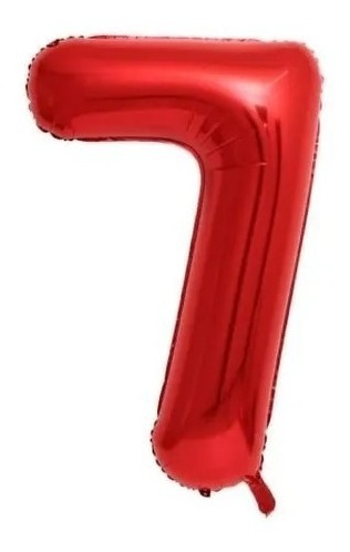  Globos Numeros Metalizados Rojos De 45 Cm 