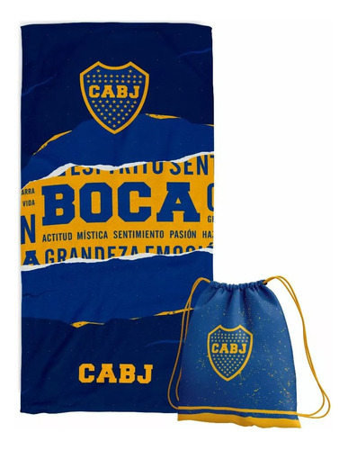 Toallon Boca Juniors Playero Microfibra Secado Rapido Boca Boca 04