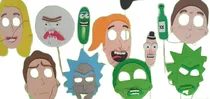 Comprar Caretas Rick Y Morti Goma Eva Cotillon Rick Y Morti X10