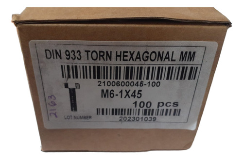 Tornillos Hexagonal Mm M10-1.5x40 50 Pcs