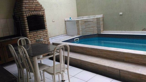 Imagem 5 de 14 de Lindo Sobrado Com Piscina No Jardim Santa Cruz, Em Itanhaém.