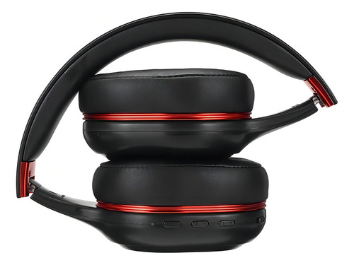 Fone Headset Gamer Picun P80s Led Rgb Sem Fio Bluetooth Cor Preto Com Detalhes Vermelho