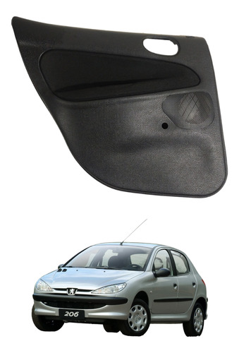 Forro Porta Traseira Esquerda Peugeot 206 4p 2004 A 2008