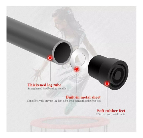 Trampolín Saltarín Cama Elástica 36 Pulgadas 2 Res Black