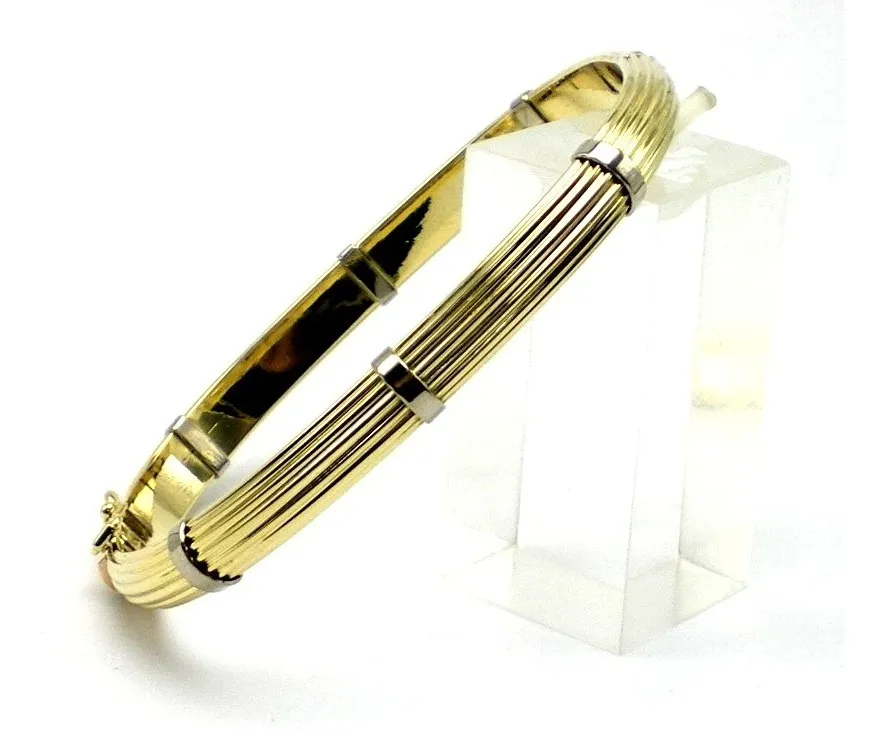 Esclava De Oro 18 Kt Bicolor
