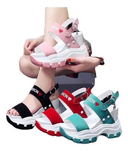 Sandalias Con Plataforma Nova Ver o Chunky Jump Para Mujer