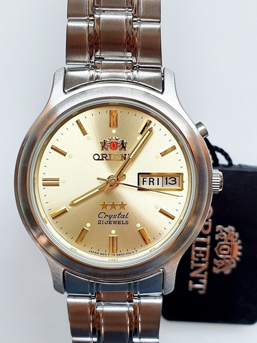 Imagen 2 de 10 de Reloj Orient Automatico 3 Star Clasico 21 Jewels Fem0201zc
