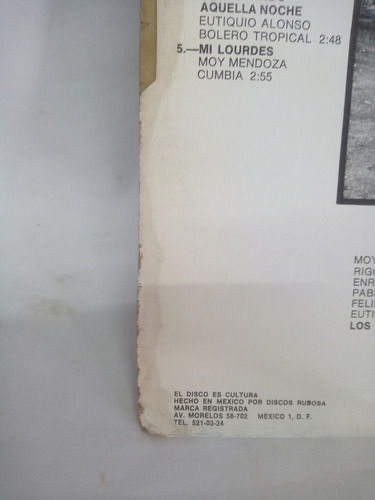 Lp Los Hidalver's Lp Méxicano Cumbia Vinil Seminuev (Usado)