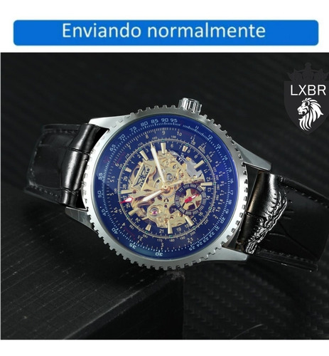 Relogio Masculino Luxo Esqueleto Social Jaragar Lxbr R50