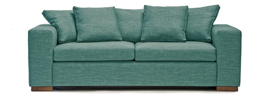 Sofa Medular 2,00 Mt Palermo Color Turquesa Diseño De La Tela Tucuman