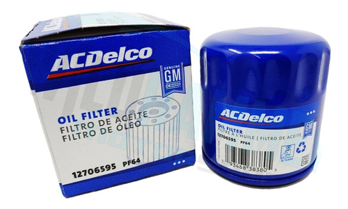 Filtro Aceite Cruze 1.4 Turbo Gm Original Chevrolet Chevcar