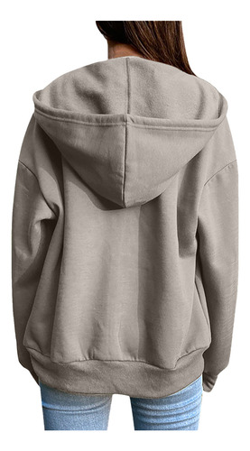 Sudadera De Felpa Con Capucha Lisa Para Mujer, Chamarra HoLG