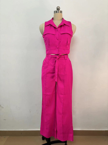 C Conjunto De Chaleco Y Pantalón Dama Moda Uniforme Secretaria