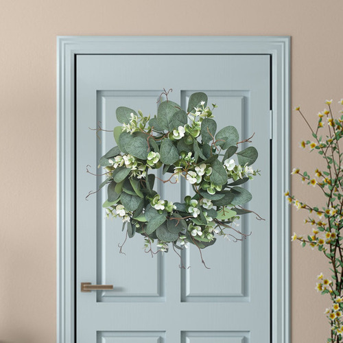 Guirnalda De Eucalipto Artificial Hojas Verdes Puerta De