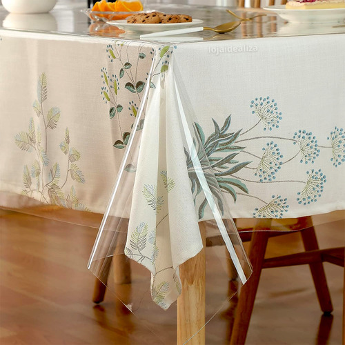 Toalha Mesa Plastico Transparente Pvc 4,00x1,40 - 0,15mm