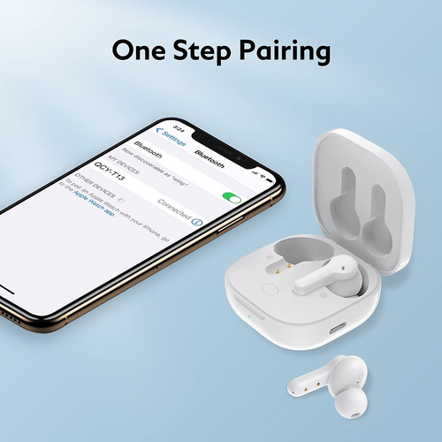 Auriculares Qcy T13 Bluetooth 5.1 Con Funda De Carga Inalámb