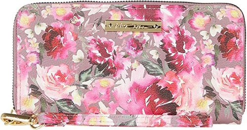 Betsey Johnson - Cartera Con Cremallera Alrededor, Floral