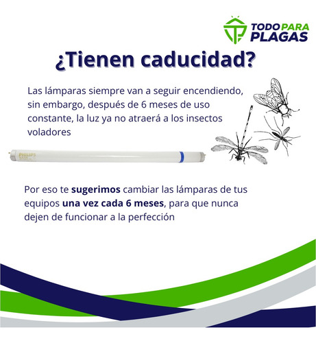 Atrapa Moscas Luz Uv Bugster 30 + 2 Lámparas De Repuesto