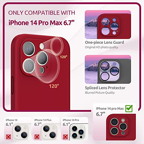 Funda Para iPhone 14 Pro Max Rojo Silicon Liquido-023
