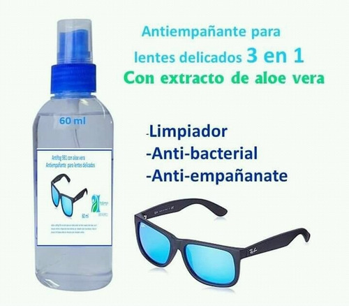 Poderoso Limpiador Antiempañante Lentes Delicados  60 Ml