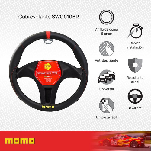 Imagen 2 de 10 de Cubre Volante Momo Universal Antideslizante