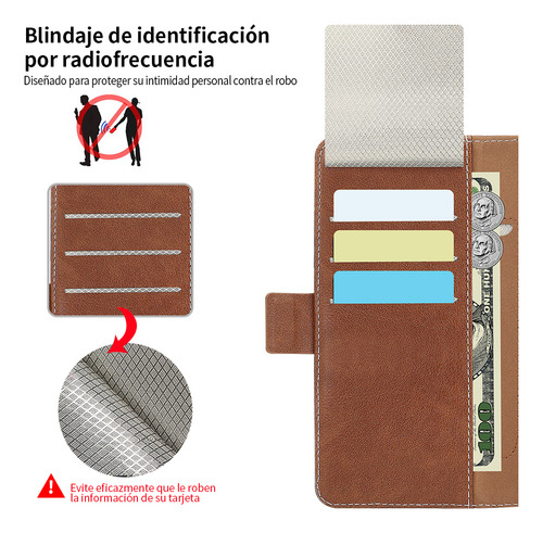 Funda De Piel Con Ranura Para Tarjetas Y Tapa Para Samsung Fold 5 6