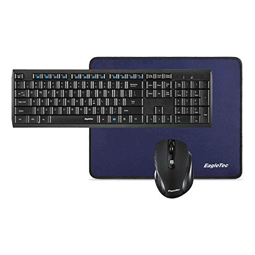 Combo Teclado Y Ratón Inalámbrico Eagletec K104-bb