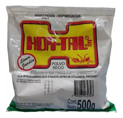 Insecticida Hormigas Hortal Polvo 500g