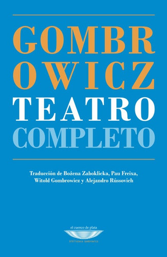 Teatro Completo.. - Witold Gombrowicz