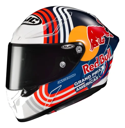 Hjc Rpha 1n Red Bull Austin Gp Casco mediano rojo blanco